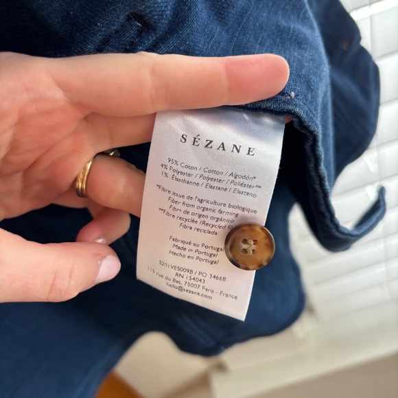 Sezane Denim Will Forever Jacket Size Large Womens - Picture 3 of 6